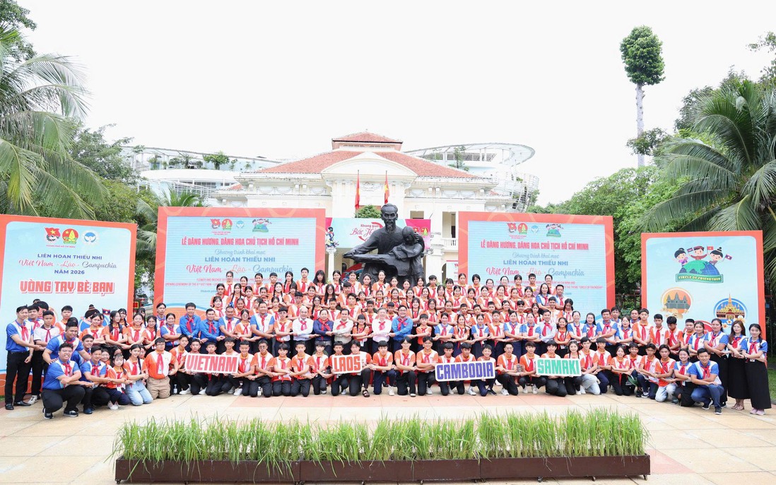 TPHCM đón 120 "đại biểu nhí" tham dự Liên hoan thiếu nhi Việt Nam - Lào - Campuchia