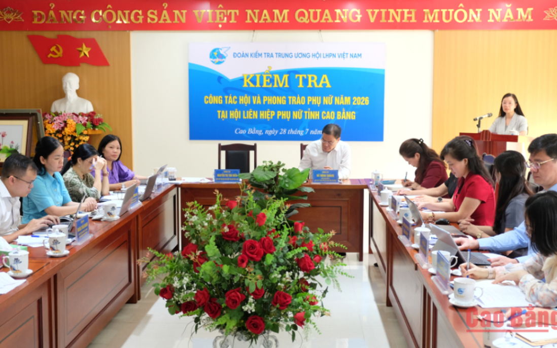 TƯ Hội LHPN Việt Nam kiểm tra công tác Hội và phong trào phụ nữ trên địa bàn tỉnh Cao Bằng