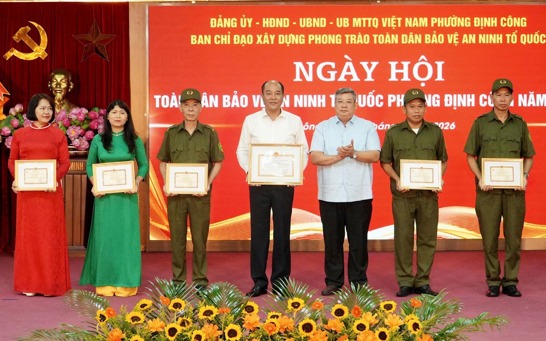 Phường Định Công tổ chức Ngày hội toàn dân bảo vệ an ninh Tổ quốc năm 2026