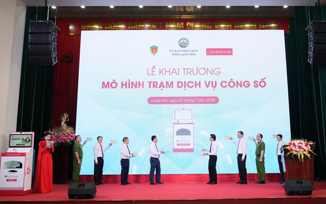 Agribank đồng hành cùng tỉnh Lạng Sơn ra mắt Trạm dịch vụ công số: Ứng dụng công nghệ trong cải cách hành chính, xây dựng thế hệ “công dân số”