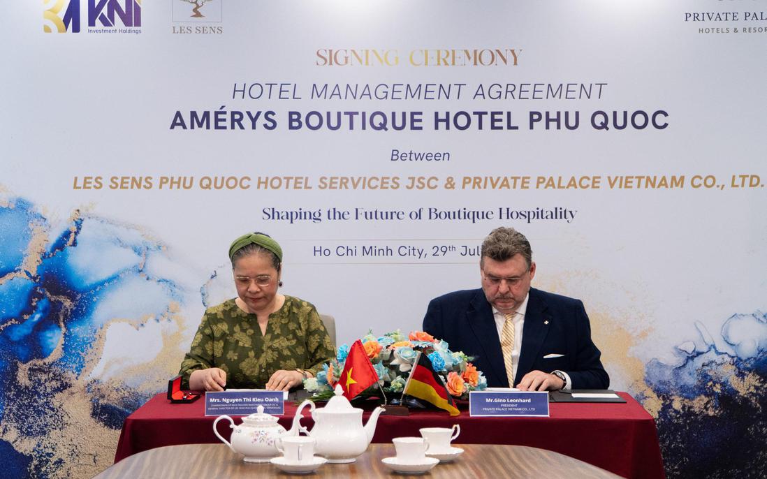 Lễ ký kết hợp đồng quản lý khách sạn Amérys Family & Boutique Hotel giữa Tập đoàn KNI với Private Palace Hotels