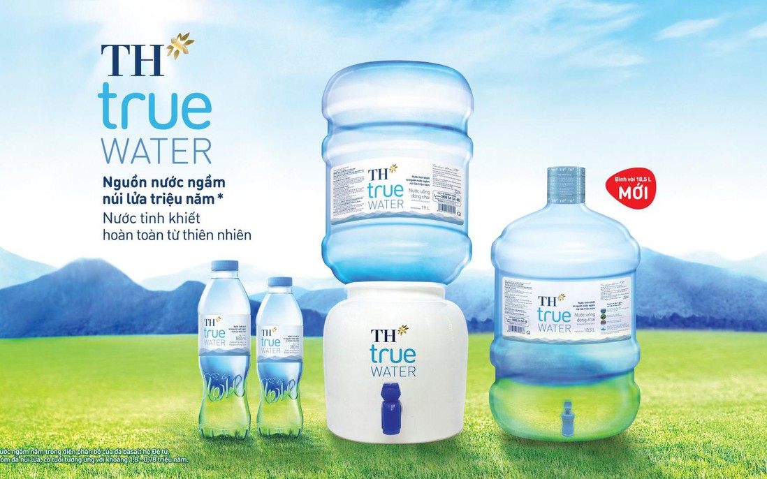 TH ra mắt TH true WATER bình vòi 18,5 L tiện lợi từ nguồn nước ngầm núi lửa triệu năm