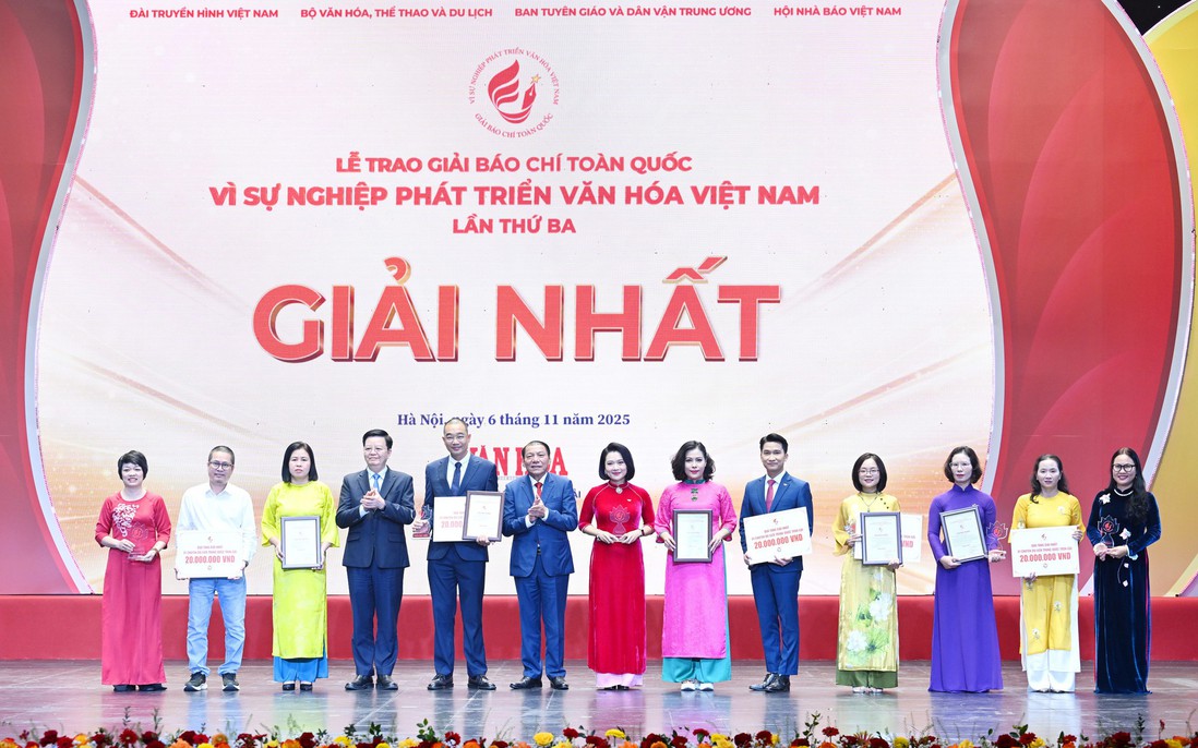 Giải báo chí "Vì sự nghiệp phát triển Văn hóa Việt Nam" lần 4: Thưởng cao nhất 100 triệu đồng, siết quy định AI