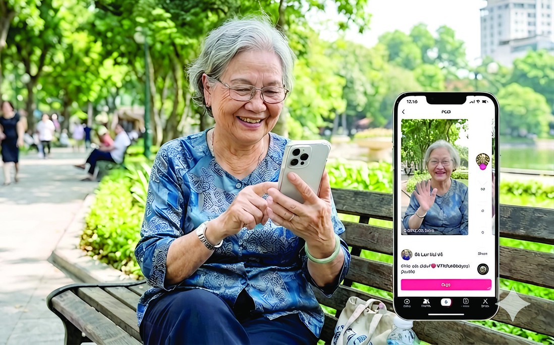 Người già bước vào thế giới số