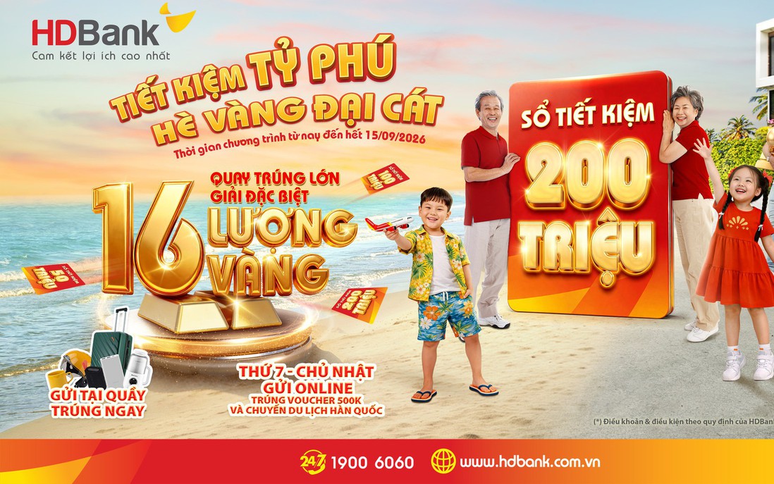 HDBank tiếp tục trao cơ hội “đại cát” tới khách hàng gửi tiết kiệm