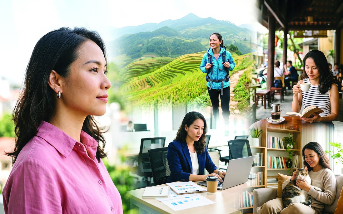 Phụ nữ tự viết tên hạnh phúc