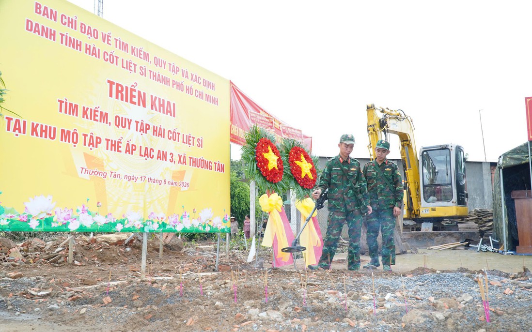 TPHCM: Triển khai tìm kiếm, quy tập hài cốt liệt sĩ tại khu mộ tập thể ở xã Thường Tân