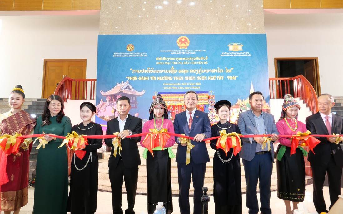 Trưng bày chuyên đề "Thực hành tín ngưỡng Then nhóm ngôn ngữ Tày - Thái" tại Lào