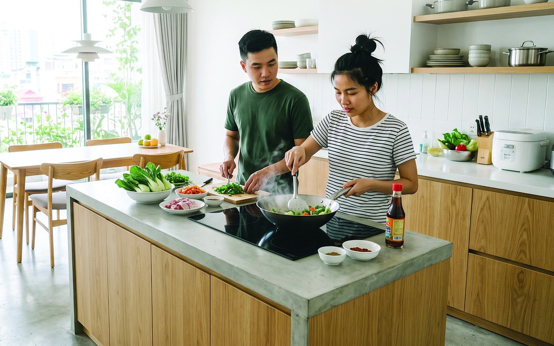 Sẻ chia việc nhà, vợ chồng cùng thăng tiến