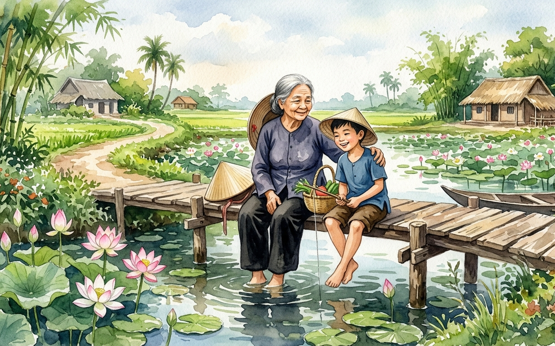 Truyện ngắn: Bóng trăng dưới chân cầu ao