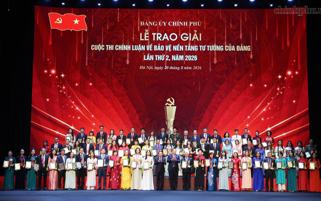 75 tác phẩm được trao giải Cuộc thi chính luận bảo vệ nền tảng tư tưởng của Đảng lần thứ II trong Đảng bộ Chính phủ