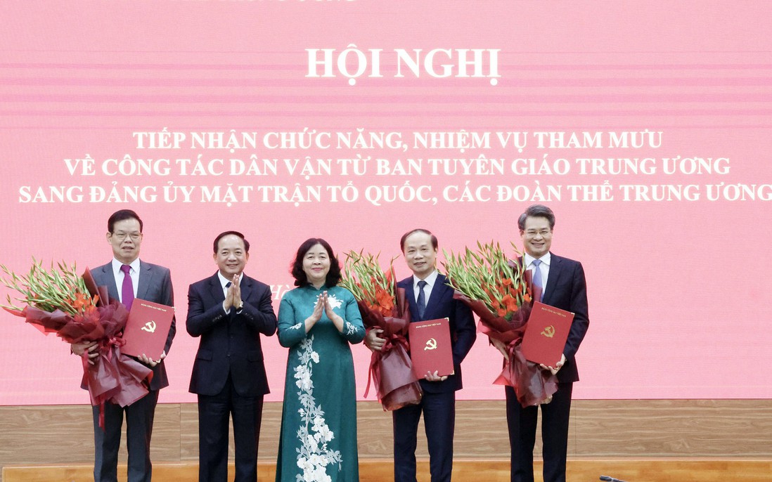 Chỉ định 3 Phó Bí thư chuyên trách Đảng ủy Mặt trận Tổ quốc, các đoàn thể Trung ương