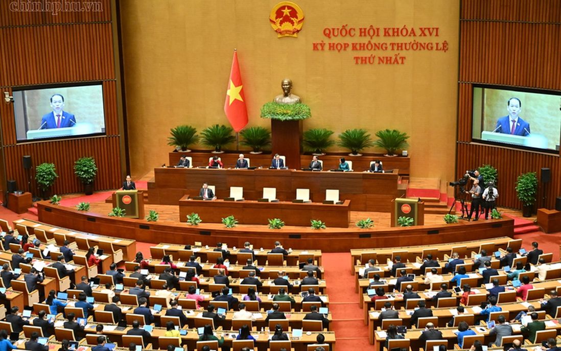 Quốc hội nghe báo cáo về 2 dự án luật trong lĩnh vực phổ biến, giáo dục pháp luật và trách nhiệm bồi thường của Nhà nước