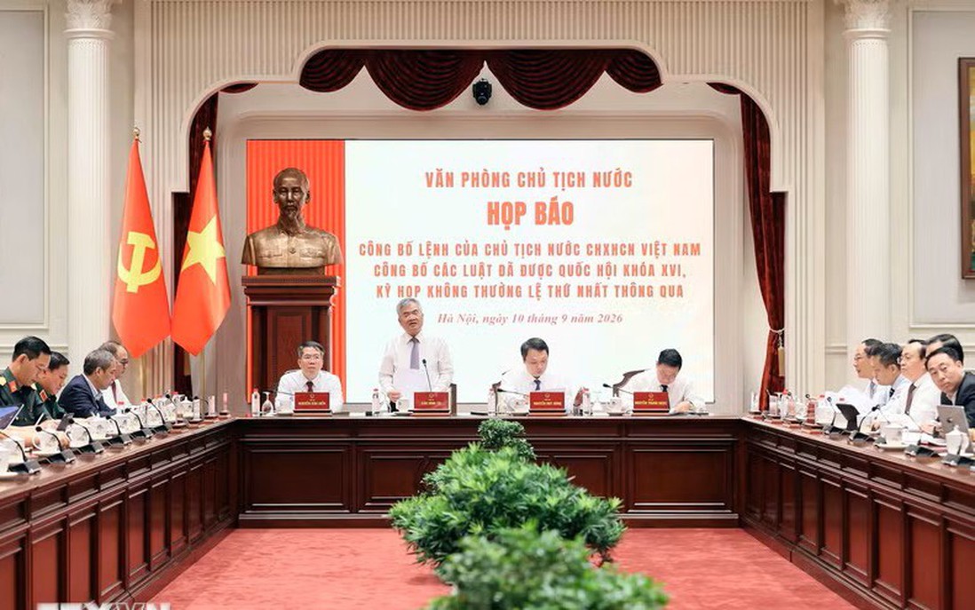 Họp báo công bố Lệnh của Chủ tịch nước về 15 luật
