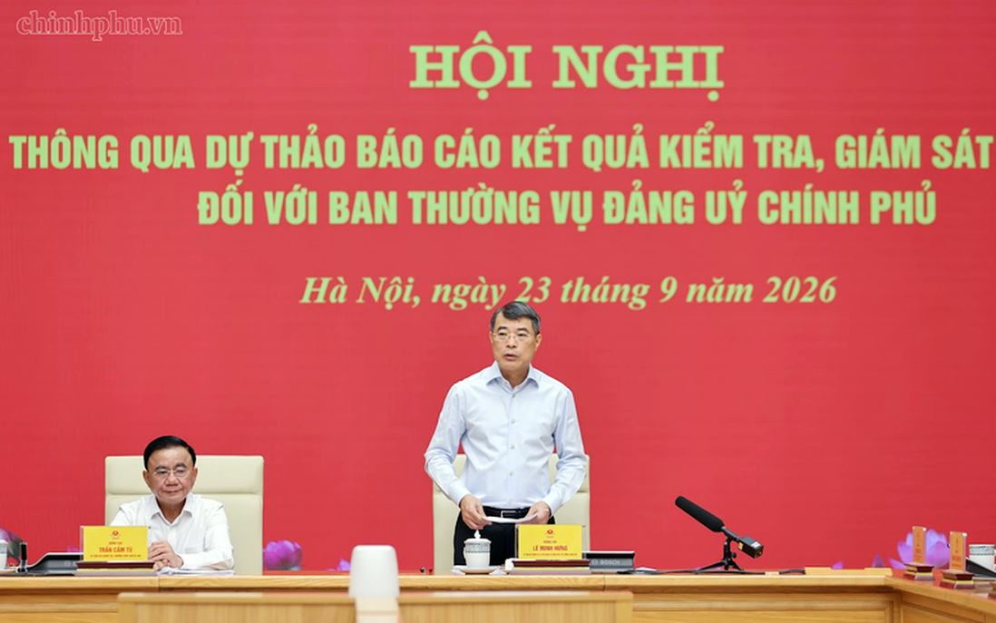 Thông qua dự thảo báo cáo kết quả kiểm tra, giám sát (đợt 3) đối với Ban Thường vụ Đảng ủy Chính phủ