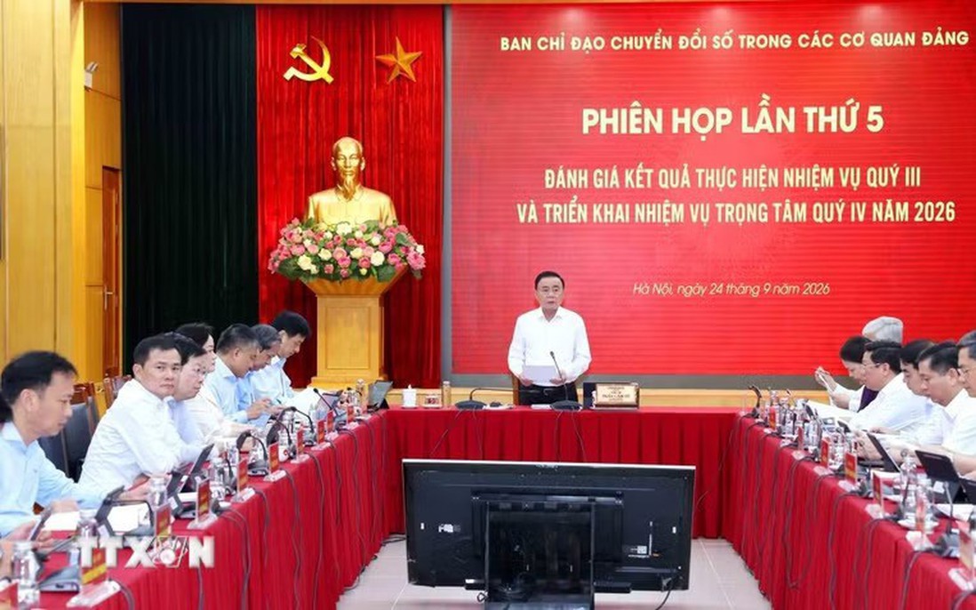 Thường trực Ban Bí thư Trần Cẩm Tú chủ trì Phiên họp Ban chỉ đạo chuyển đổi số trong các cơ quan Đảng
