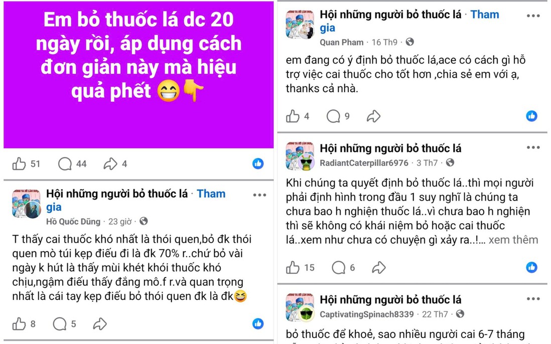 Lên mạng cai thuốc lá