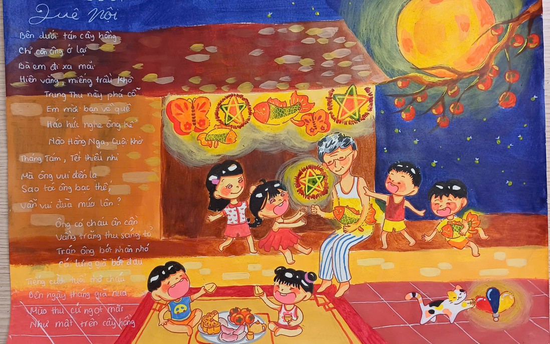 Thiếu nhi "kể chuyện dưới trăng" bằng thơ và tranh