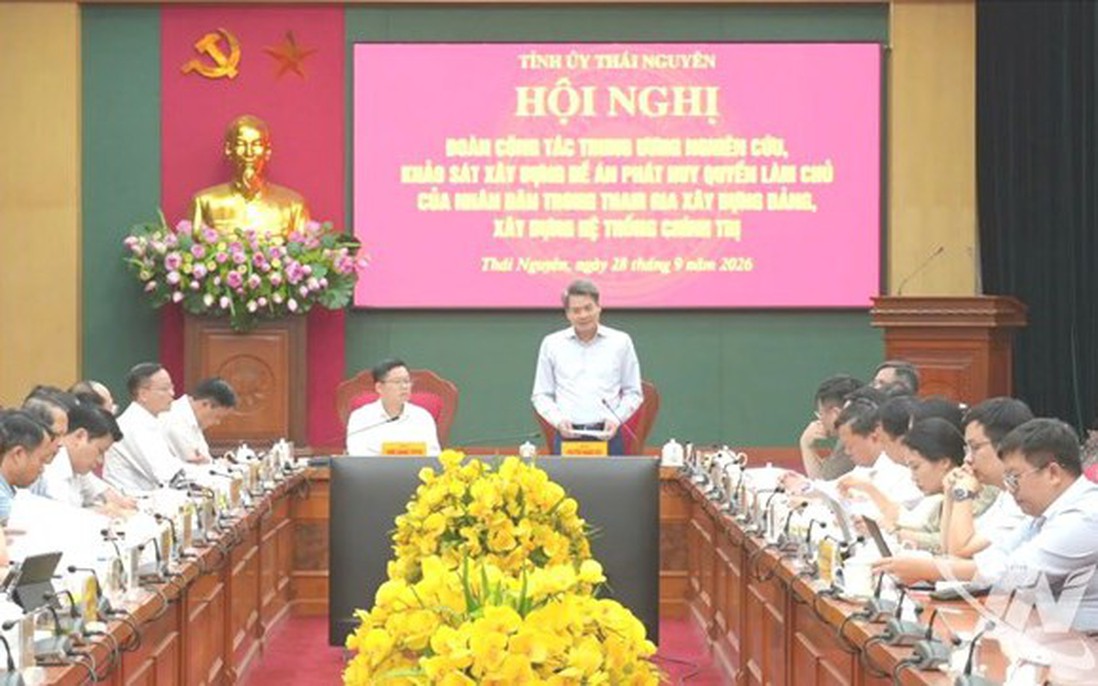 Khảo sát xây dựng Đề án phát huy quyền làm chủ của Nhân dân tại Thái Nguyên
