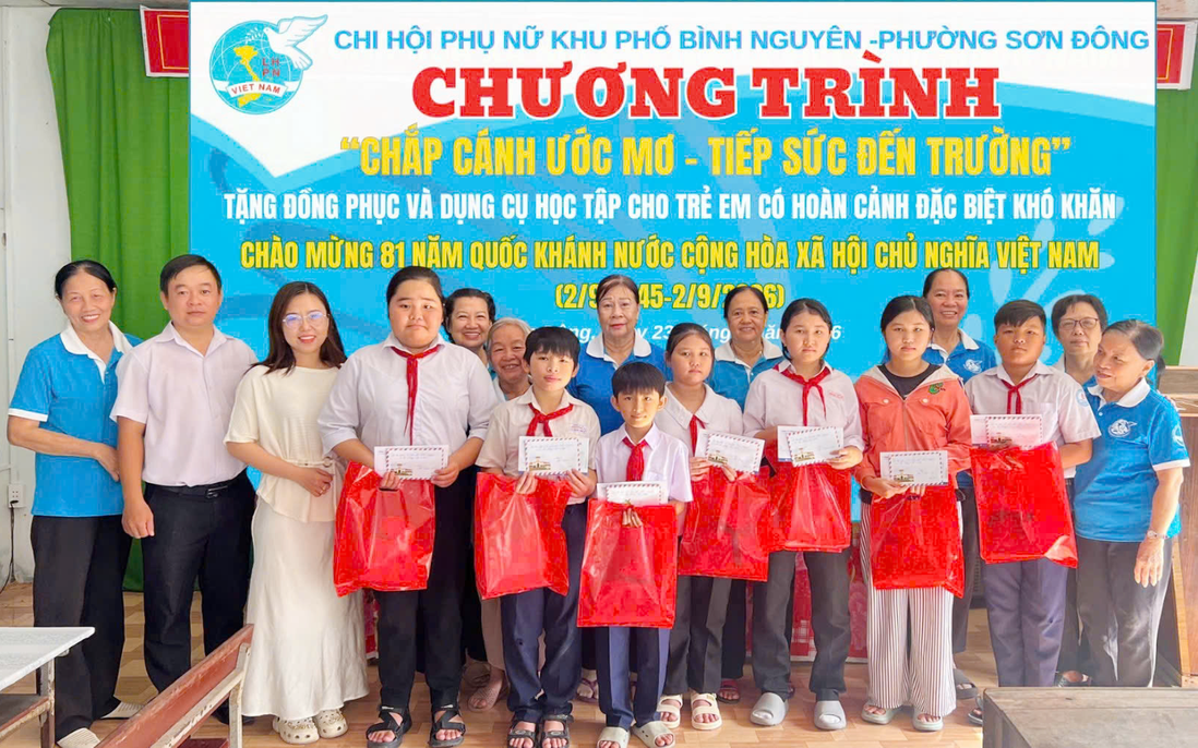 Hội LHPN tỉnh Vĩnh Long huy động gần 600 triệu đồng chăm lo cho học sinh hiếu học