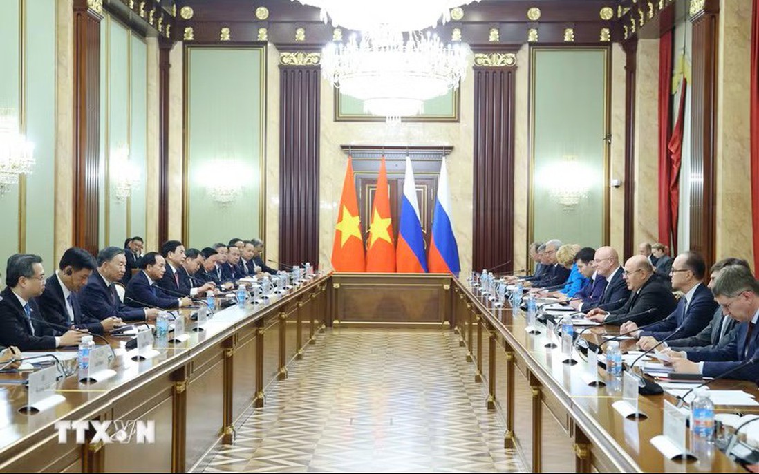 Tổng Bí thư, Chủ tịch nước Tô Lâm hội kiến Thủ tướng Nga Mikhail Mishustin