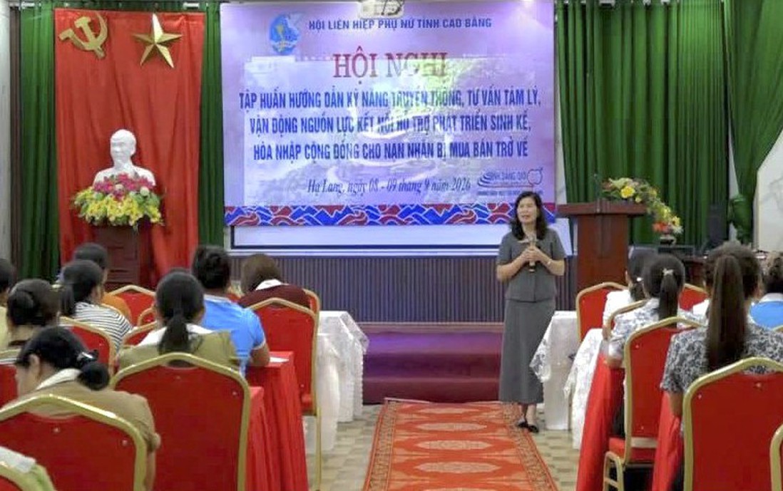 Cao Bằng: Tập huấn kỹ năng hỗ trợ nạn nhân bị mua bán trở về