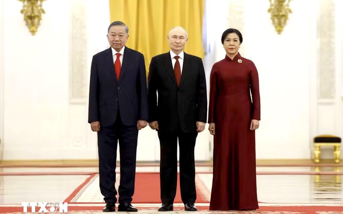 Tổng thống Nga Vladimir Putin chủ trì Lễ đón Tổng Bí thư, Chủ tịch nước Tô Lâm và Phu nhân
