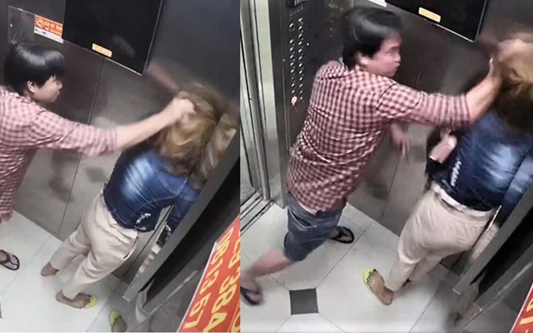 Phạt hành chính người đàn ông đánh phụ nữ trong thang máy chung cư 