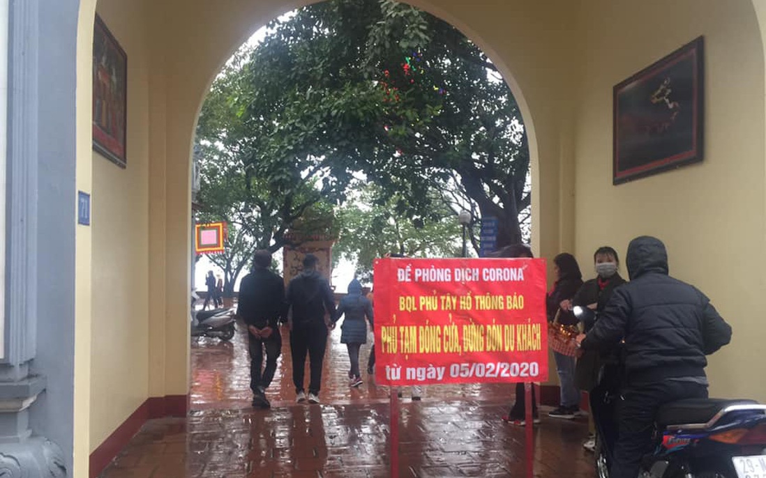 Hà Nội: Phủ Tây Hồ chính thức đóng cửa đề phòng dịch corona
