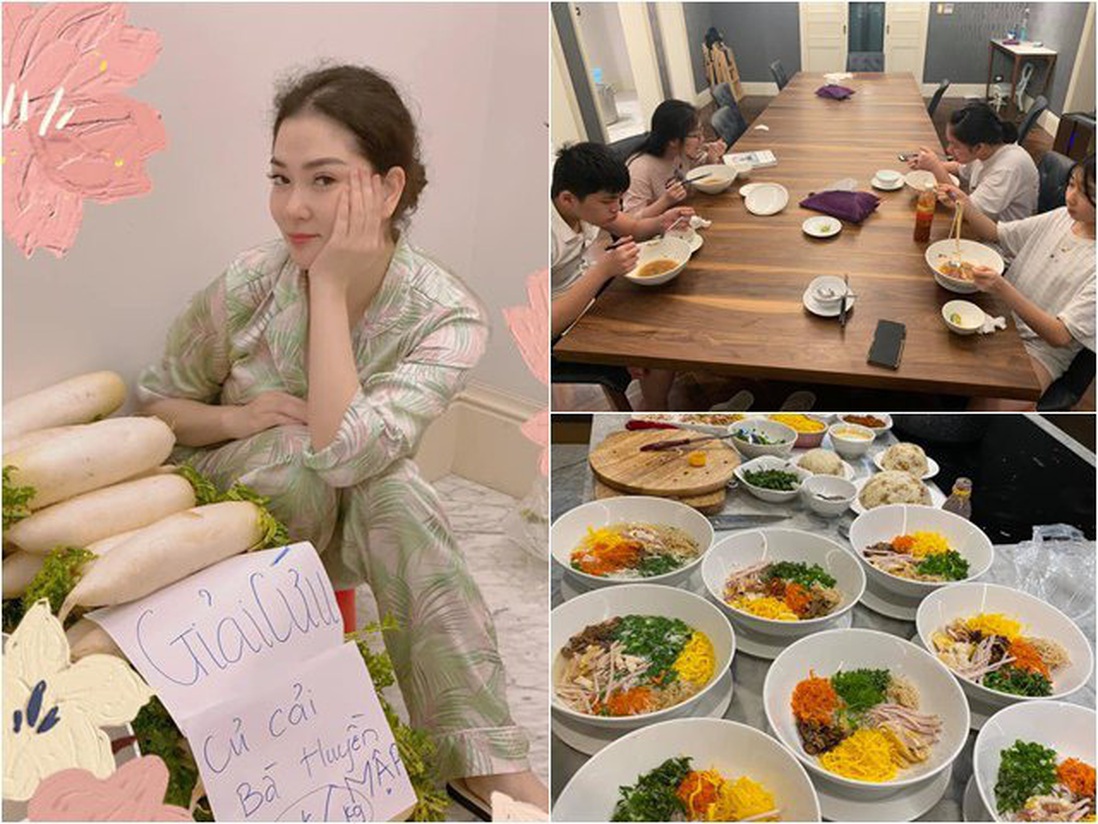 Sau 16 năm kín tiếng, Hoa hậu Nguyễn Thị Huyền bất ngờ chăm khoe tài nấu ăn cho cả đàn con