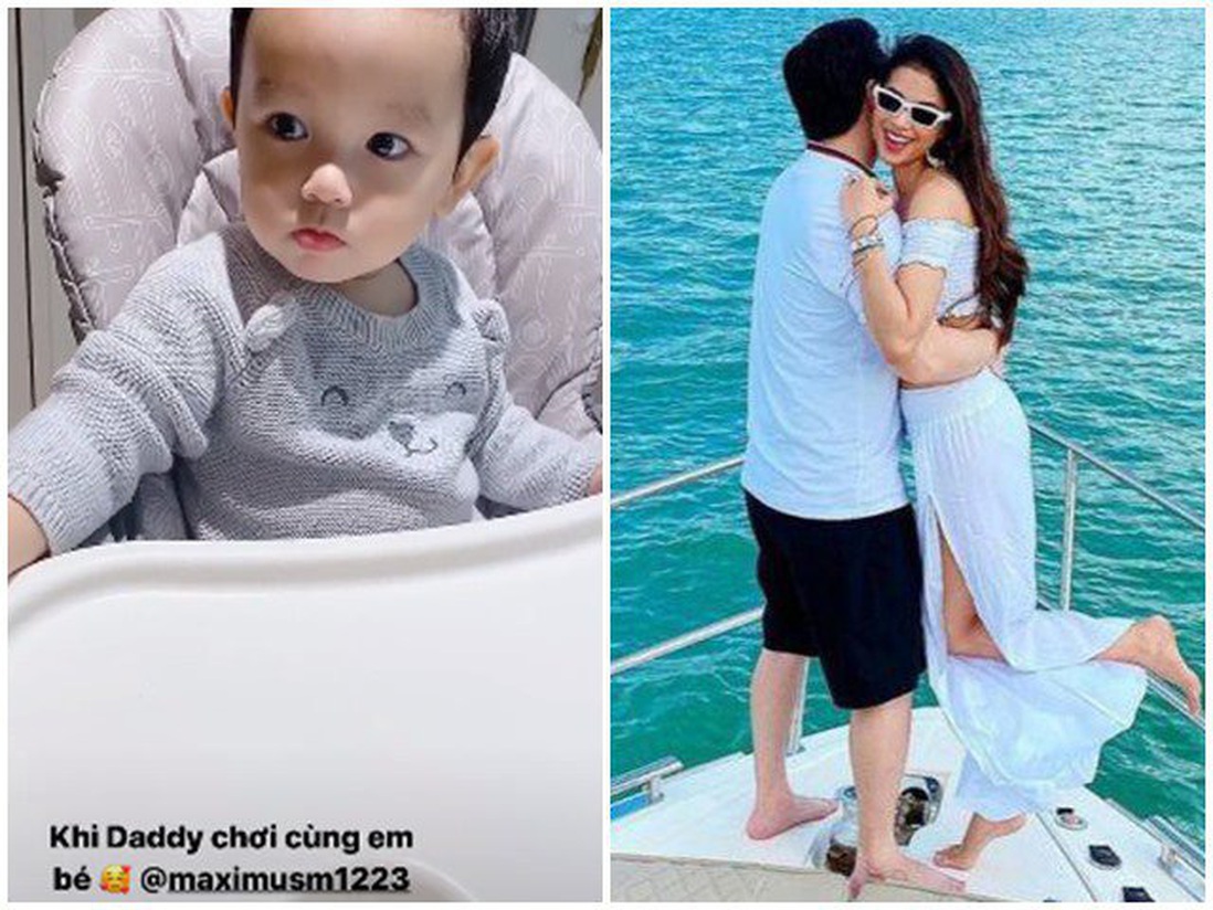 Hoa hậu Phạm Hương lần đầu tung video con trai cực thích thú khi chơi cùng ba