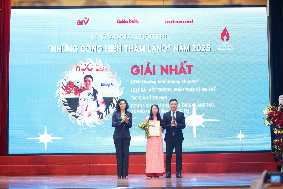 Báo Phụ nữ Việt Nam đoạt 2 giải thưởng tại Cuộc thi viết "Những cống hiến thầm lặng" năm 2025- Ảnh 3.