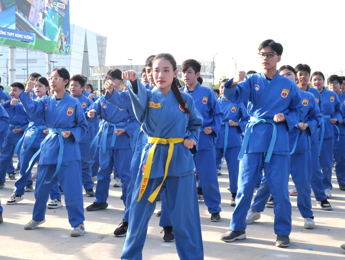 Hơn 60.000 học sinh TPHCM đồng diễn võ nhạc Vovinam cùng xác lập kỷ lục thế giới- Ảnh 2.