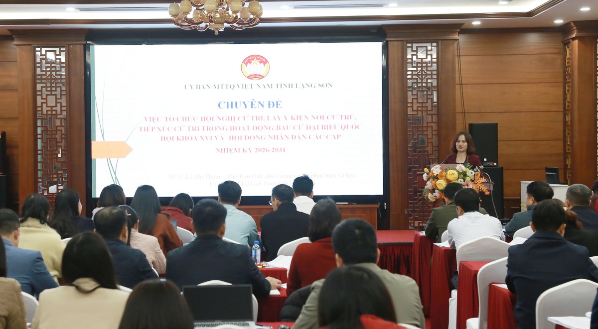 Tập huấn bầu cử Đại biểu Quốc hội và HĐND tỉnh Lạng Sơn - Ảnh 3.