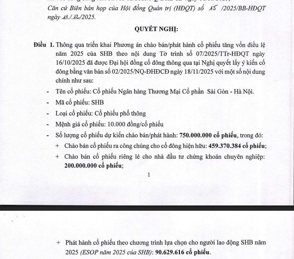 Ngân hàng SHB phát hành 750 triệu cổ phiếu, dự kiến tăng vốn điều lệ hơn 16%- Ảnh 1.