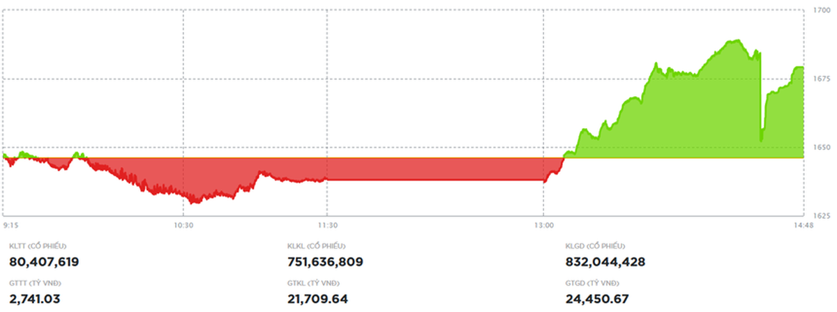 Dòng tiền bắt đáy nhập cuộc mạnh, VN-Index bật tăng trở lại sát mốc 1.680 điểm- Ảnh 1.