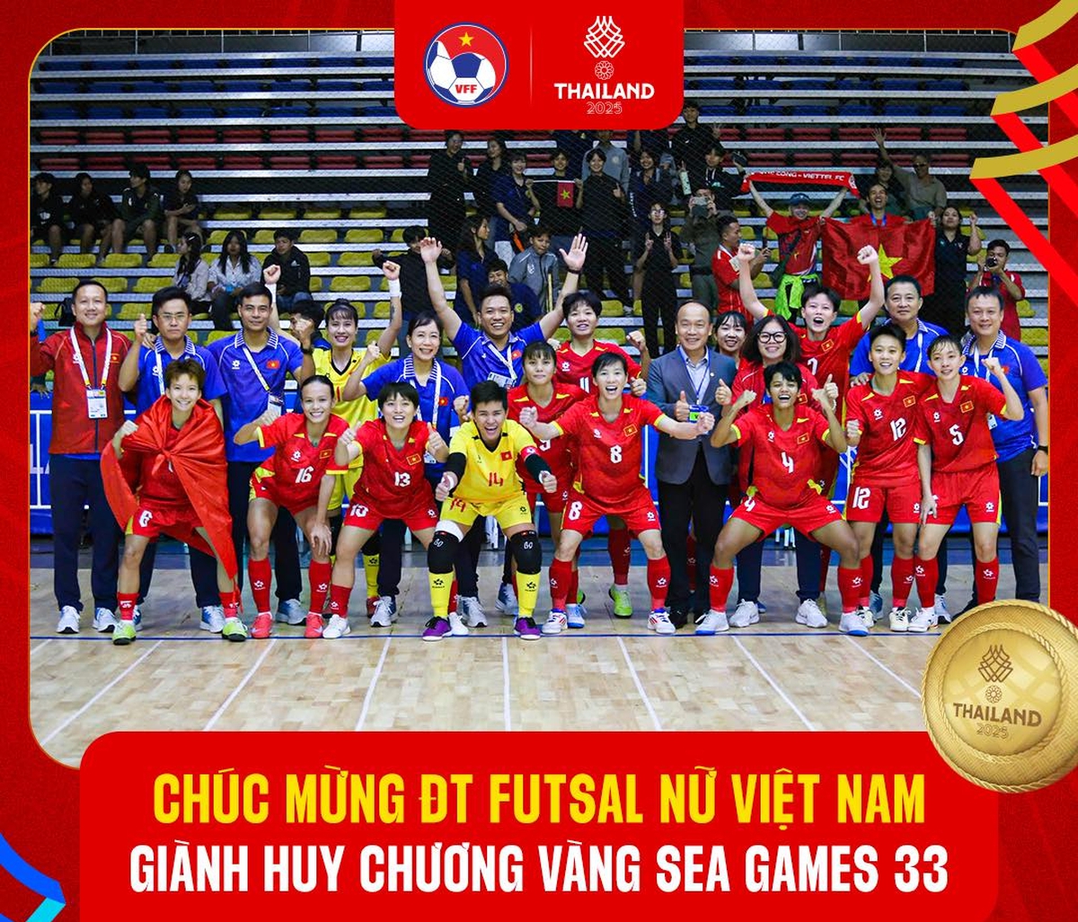 Đội tuyển futsal nữ Việt Nam giành Huy chương Vàng SEA Games 33- Ảnh 3.