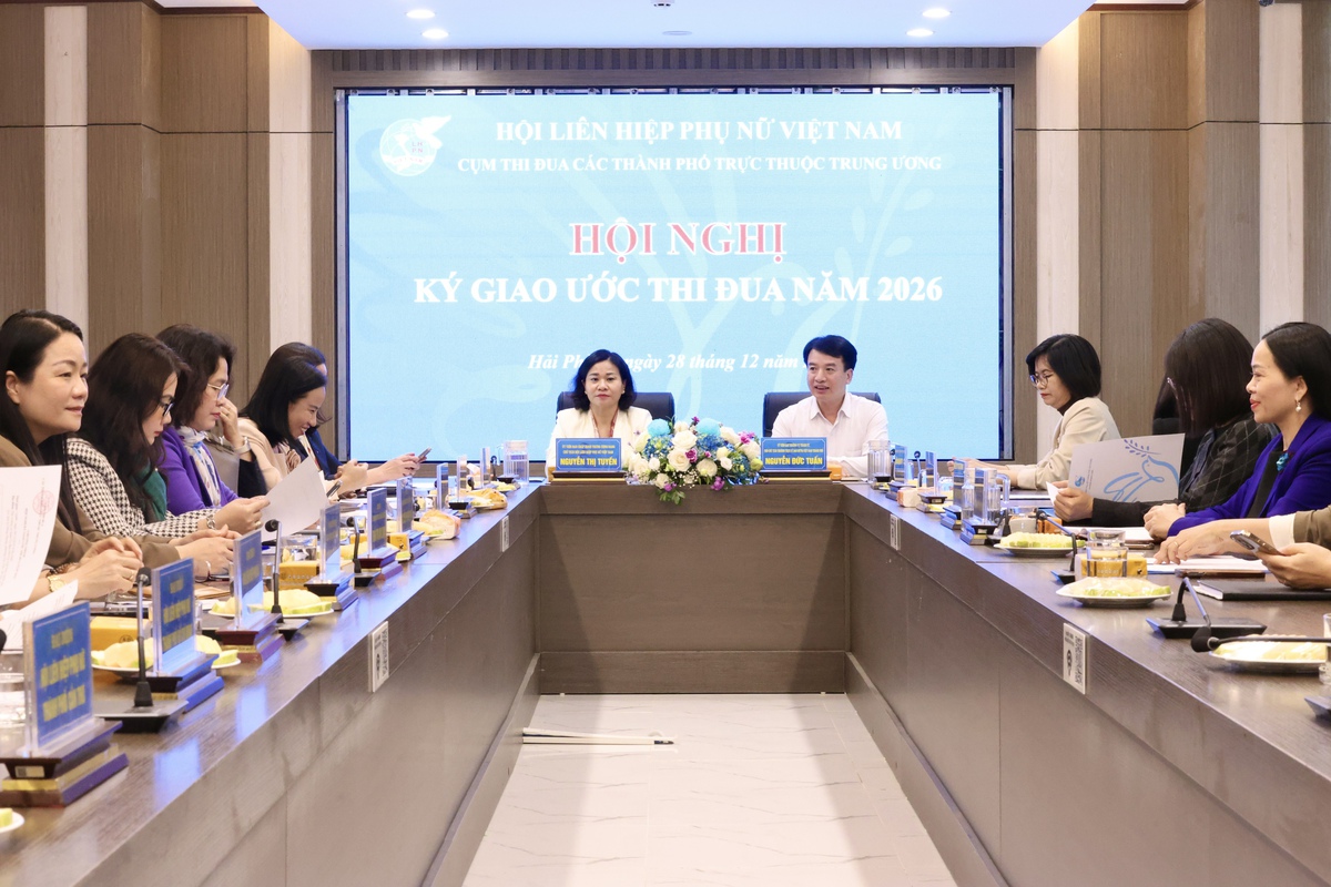 Cụm thi đua Hội LHPN 6 thành phố trực thuộc trung ương ký Giao ước thi đua năm 2026- Ảnh 1.