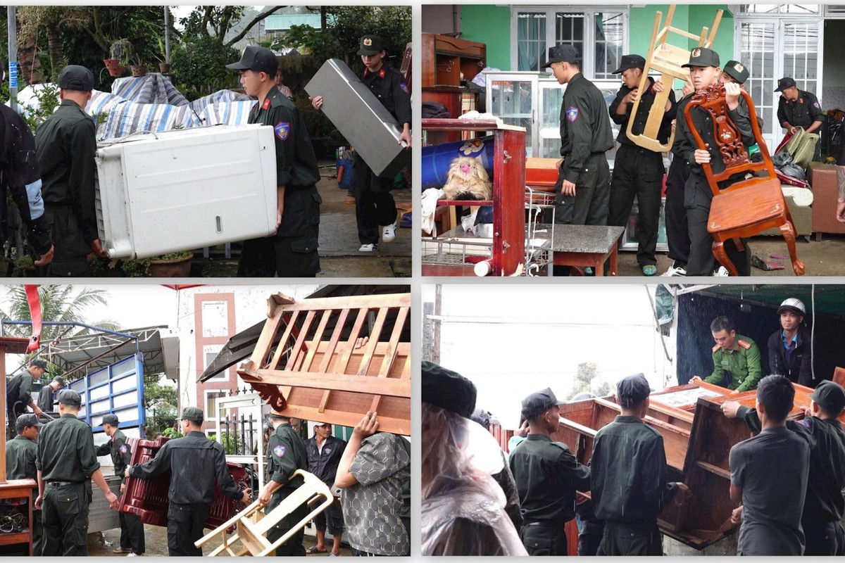 Lâm Đồng: Ngập lụt nghiêm trọng, sơ tán hàng chục hộ dân đến nơi trú tránh tạm thời- Ảnh 2. Lâm Đồng: Ngập lụt nghiêm trọng, sơ tán hàng chục hộ dân đến nơi trú tránh tạm thời- Ảnh 2.