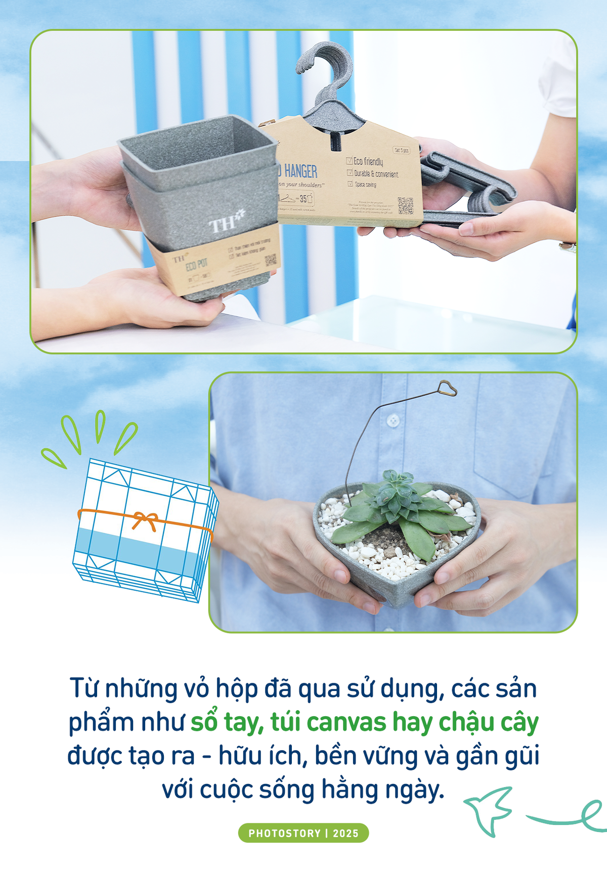 Hành trình "hô biến" vỏ hộp sữa thành mắc áo, chậu cây, tấm lợp tái chế- Ảnh 3.