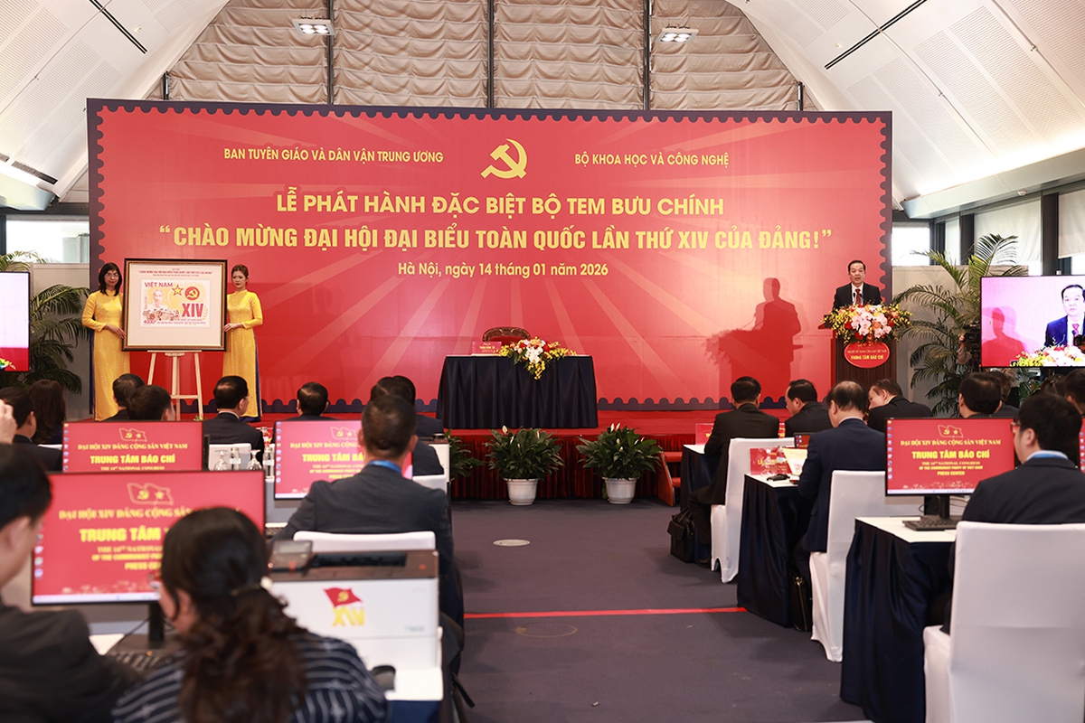 Phát hành bộ tem "Chào mừng Đại hội đại biểu toàn quốc lần thứ XIV của Đảng!"- Ảnh 1.