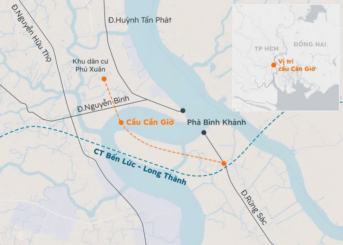 TPHCM: Ngày 15/1 động thổ dự án xây cầu Cần Giờ- Ảnh 1. TPHCM: Ngày 15/1 động thổ dự án xây cầu Cần Giờ- Ảnh 1.