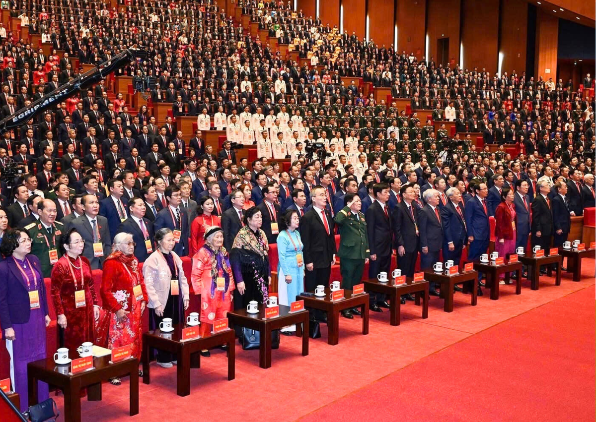 Hình ảnh các đại biểu tại phiên khai mạc Đại hội Đảng toàn quốc lần thứ XIV- Ảnh 1.