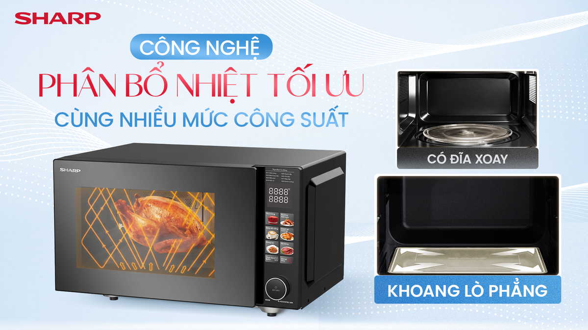 SHARP ra mắt lò vi sóng không đĩa xoay mới: mở không gian, nấu dễ dàng- Ảnh 3.