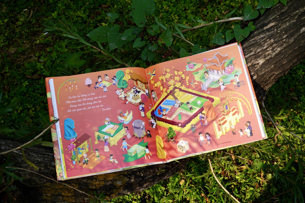 Hình minh họa trong cuốn sách "Nhâm nhi Tết Bính Ngọ"