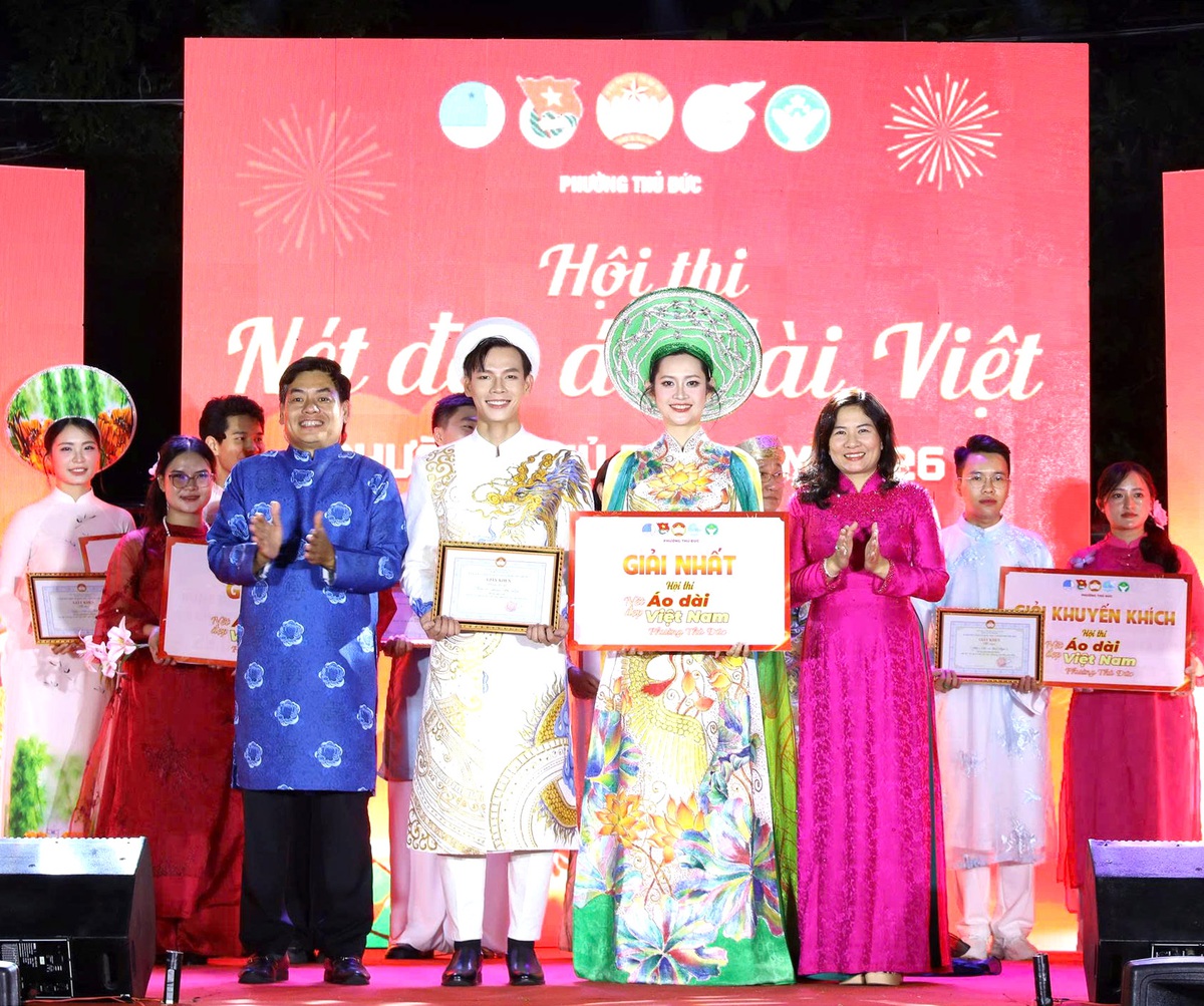 TPHCM: Ấn tượng Hội thi “Nét đẹp áo dài Việt Nam” phường Thủ Đức- Ảnh 6.