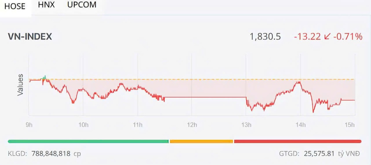 Bộ đôi cổ phiếu VIC - VHM gây sức ép, VN-Index trụ lại quanh 1.830 điểm- Ảnh 1.