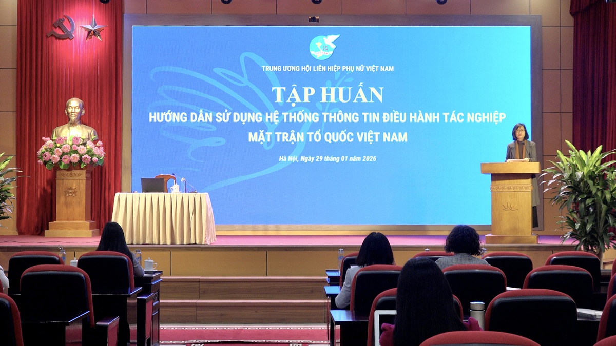 Trung ương Hội LHPN Việt Nam tập huấn hướng dẫn sử dụng Hệ thống i-Mặt trận- Ảnh 1. Trung ương Hội LHPN Việt Nam tập huấn hướng dẫn sử dụng Hệ thống i-Mặt trận- Ảnh 1.