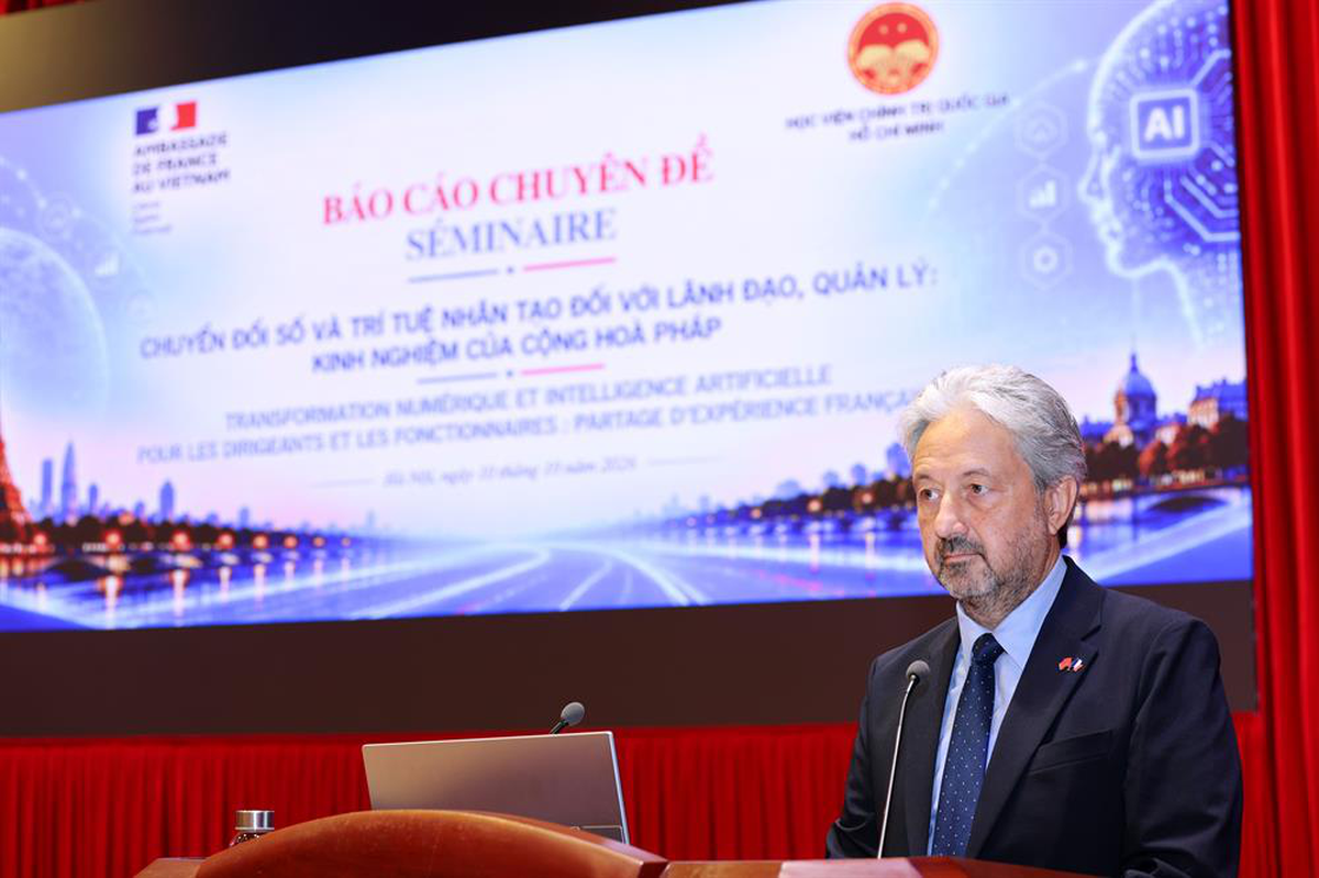 Chuyên gia Pháp chia sẻ về Chuyển đối số và trí tuệ nhân tạo đối với lãnh đạo, quản lý - Ảnh 1.