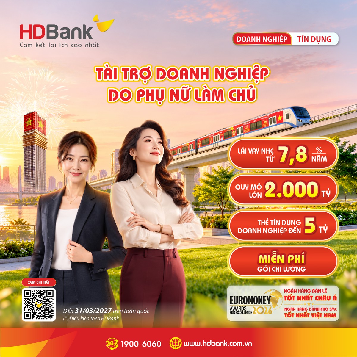 HDBank dành 2.000 tỷ đồng cho doanh nghiệp do phụ nữ làm chủ, lãi suất chỉ từ 7,8%/năm đến hết quý I/2027- Ảnh 1.